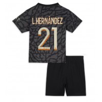 Camiseta Paris Saint-Germain Lucas Hernandez #21 Tercera Equipación para niños 2023-24 manga corta (+ pantalones cortos)
